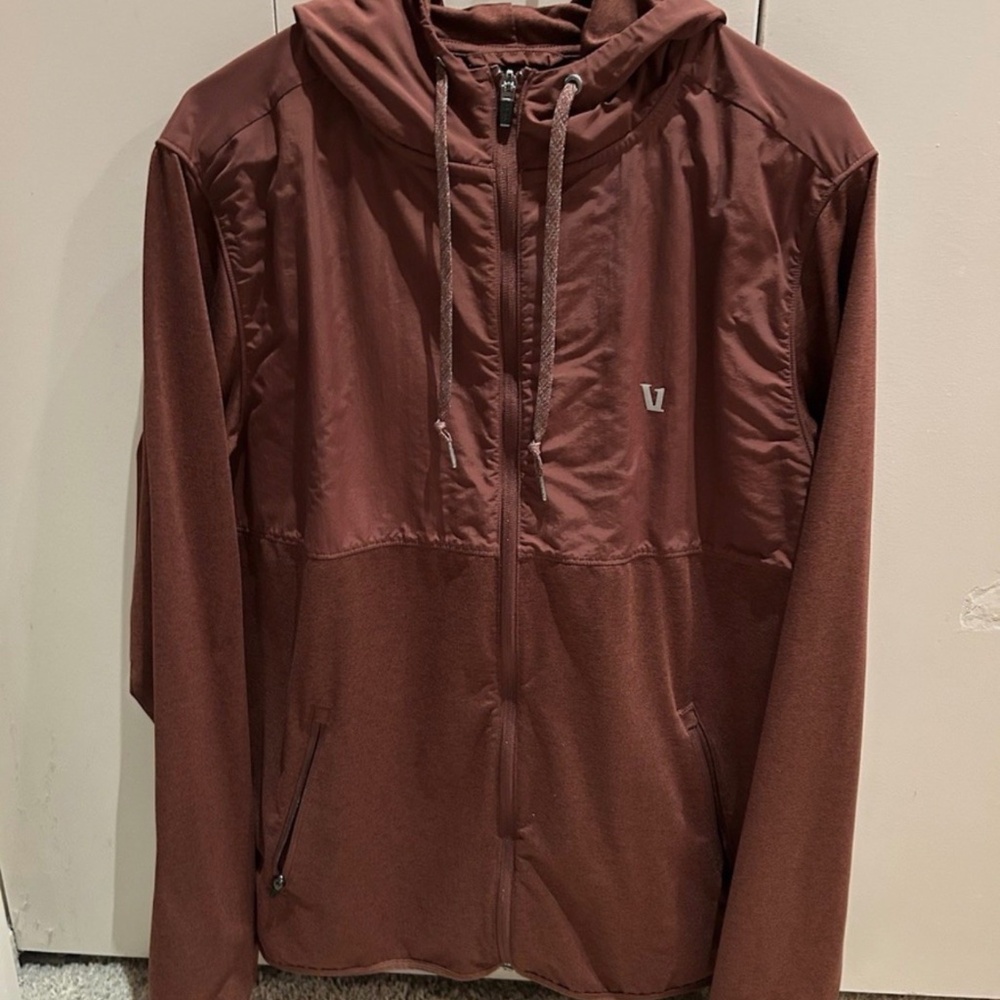 Vuori Sunday Element Jacket Size Large Sable Heather